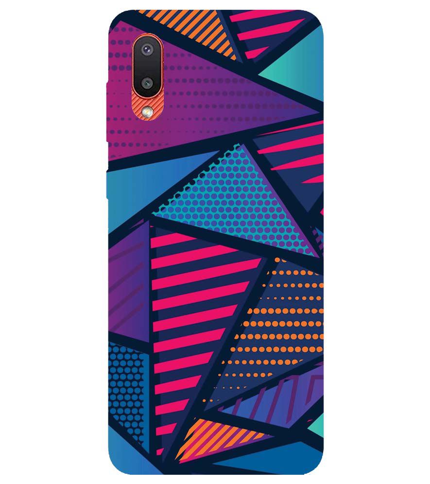 PS1335-Geometric Pattern Back Cover for Samsung Galaxy M02