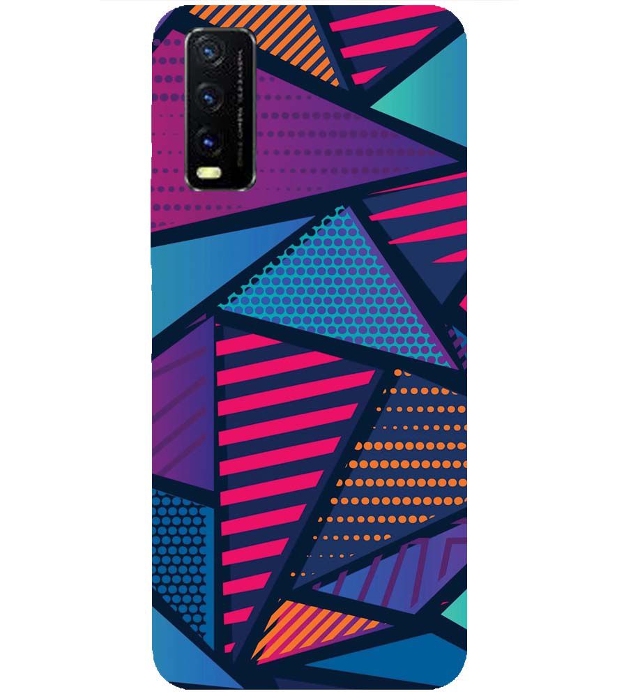 PS1335-Geometric Pattern Back Cover for Vivo Y20i
