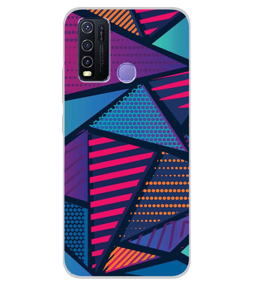 PS1335-Geometric Pattern Back Cover for Vivo Y50