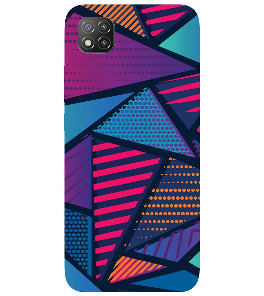 PS1335-Geometric Pattern Back Cover for Xiaomi Poco C3