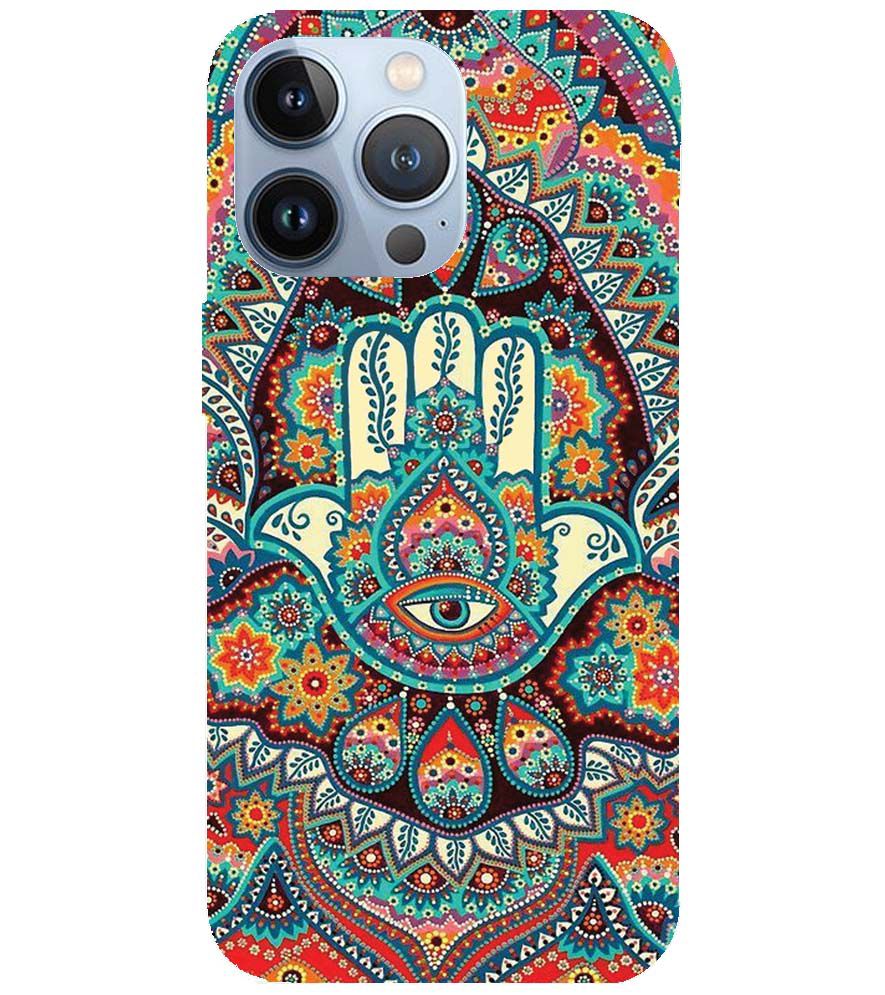 PS1336-Eye Hands Mandala Back Cover for Apple iPhone 13 Pro