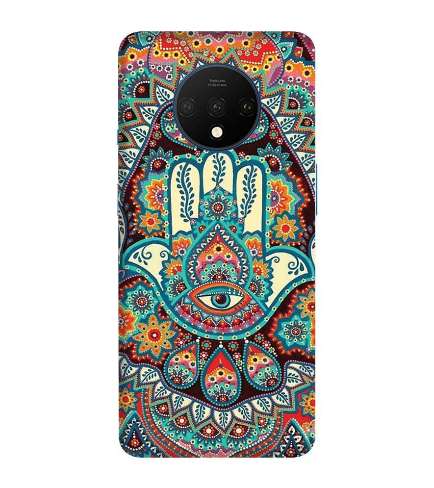 PS1336-Eye Hands Mandala Back Cover for OnePlus 7T