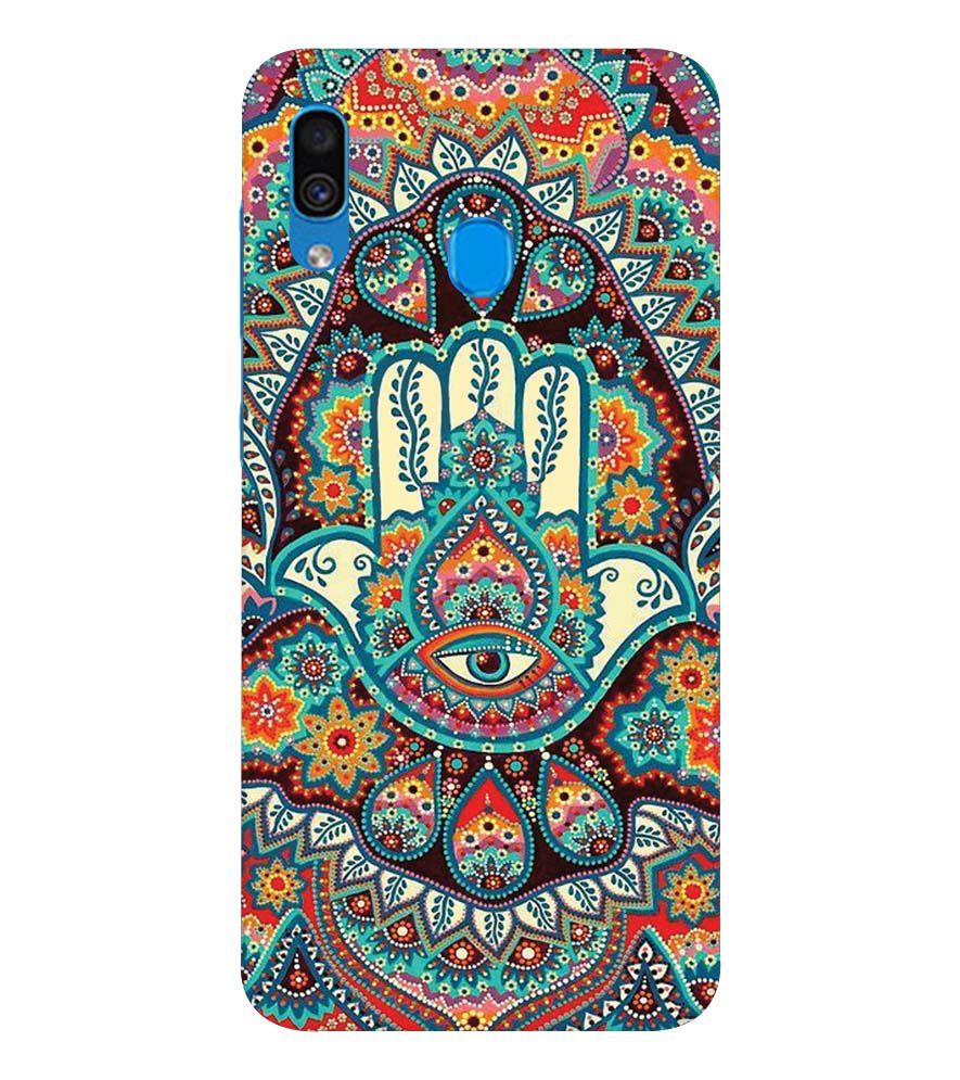 PS1336-Eye Hands Mandala Back Cover for Samsung Galaxy A20
