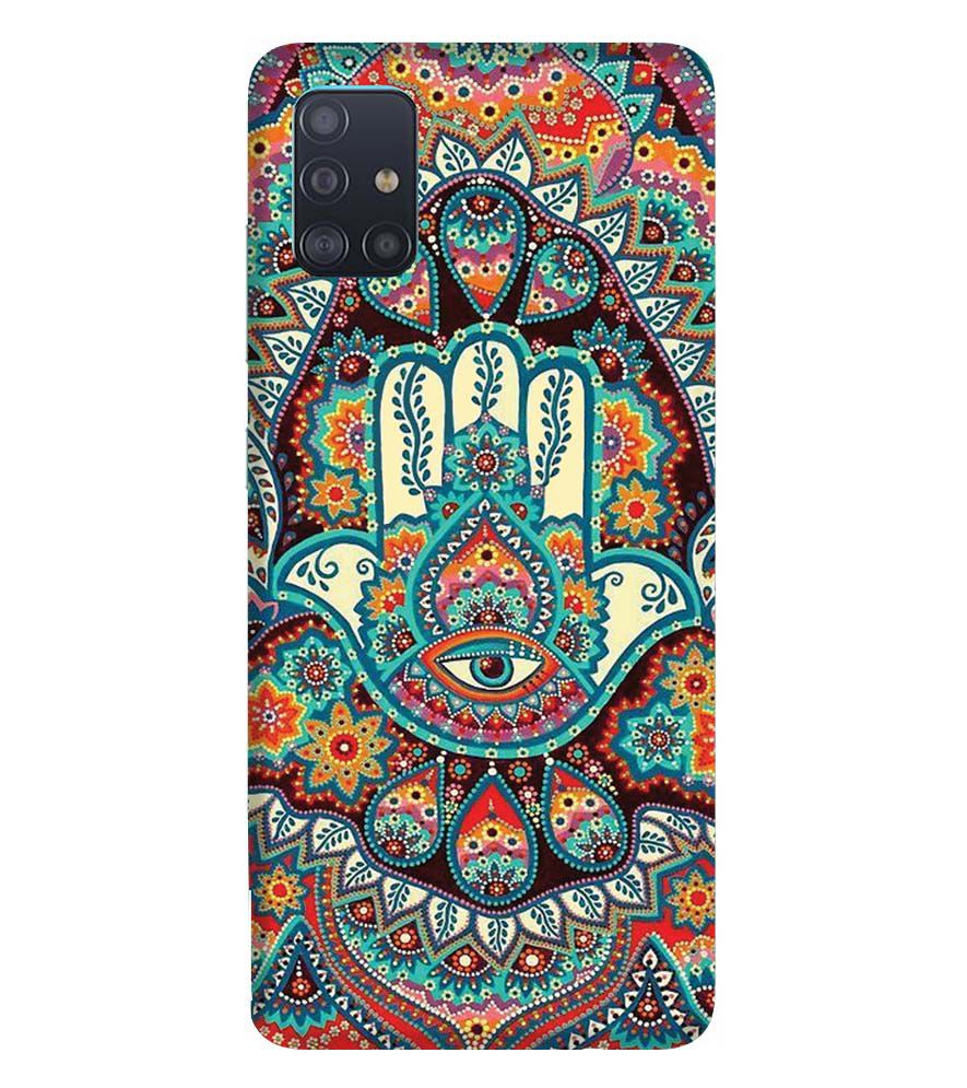 PS1336-Eye Hands Mandala Back Cover for Samsung Galaxy A51