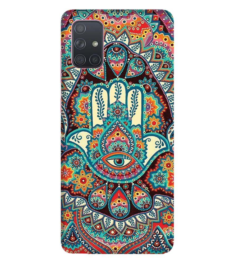PS1336-Eye Hands Mandala Back Cover for Samsung Galaxy A71