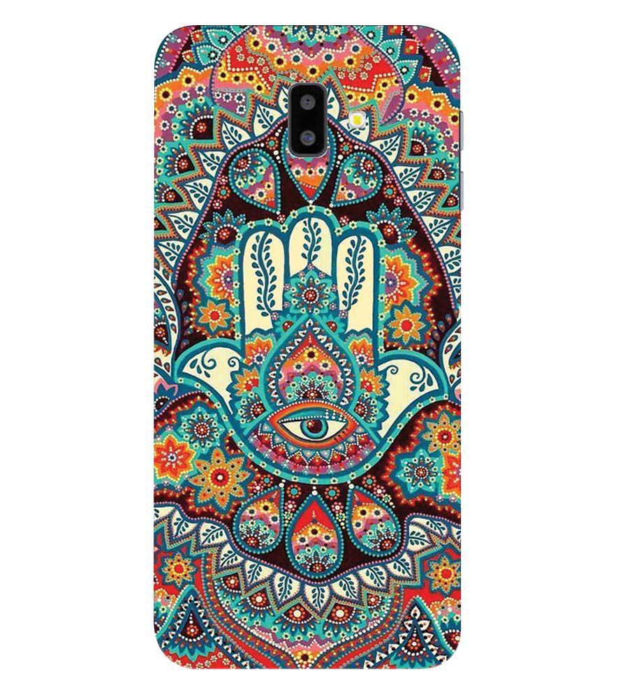 PS1336-Eye Hands Mandala Back Cover for Samsung Galaxy J6+
