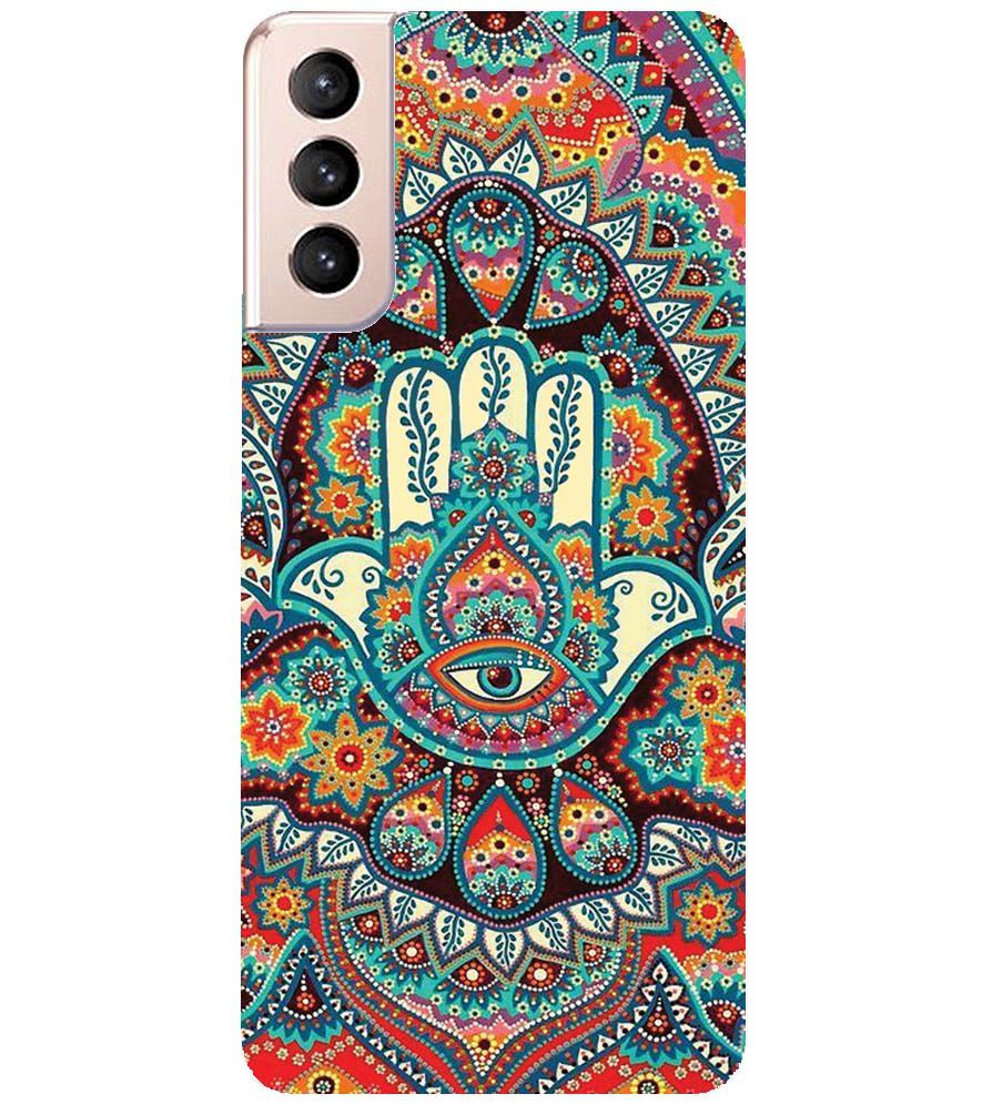 PS1336-Eye Hands Mandala Back Cover for Samsung Galaxy S21+ 5G