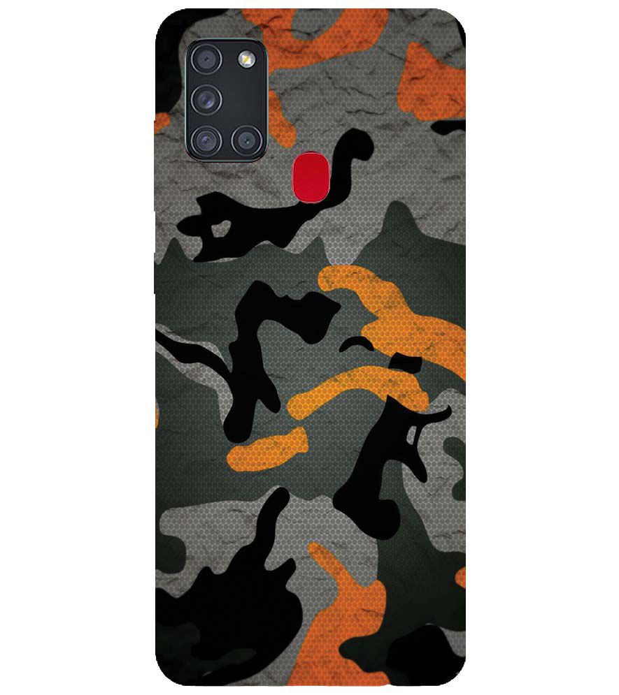 PS1337-Premium Looking Camouflage Back Cover for Samsung Galaxy A21s