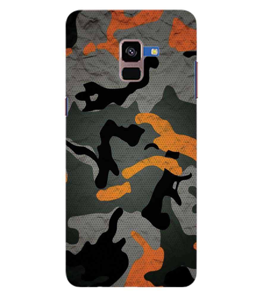 PS1337-Premium Looking Camouflage Back Cover for Samsung Galaxy A8 Plus