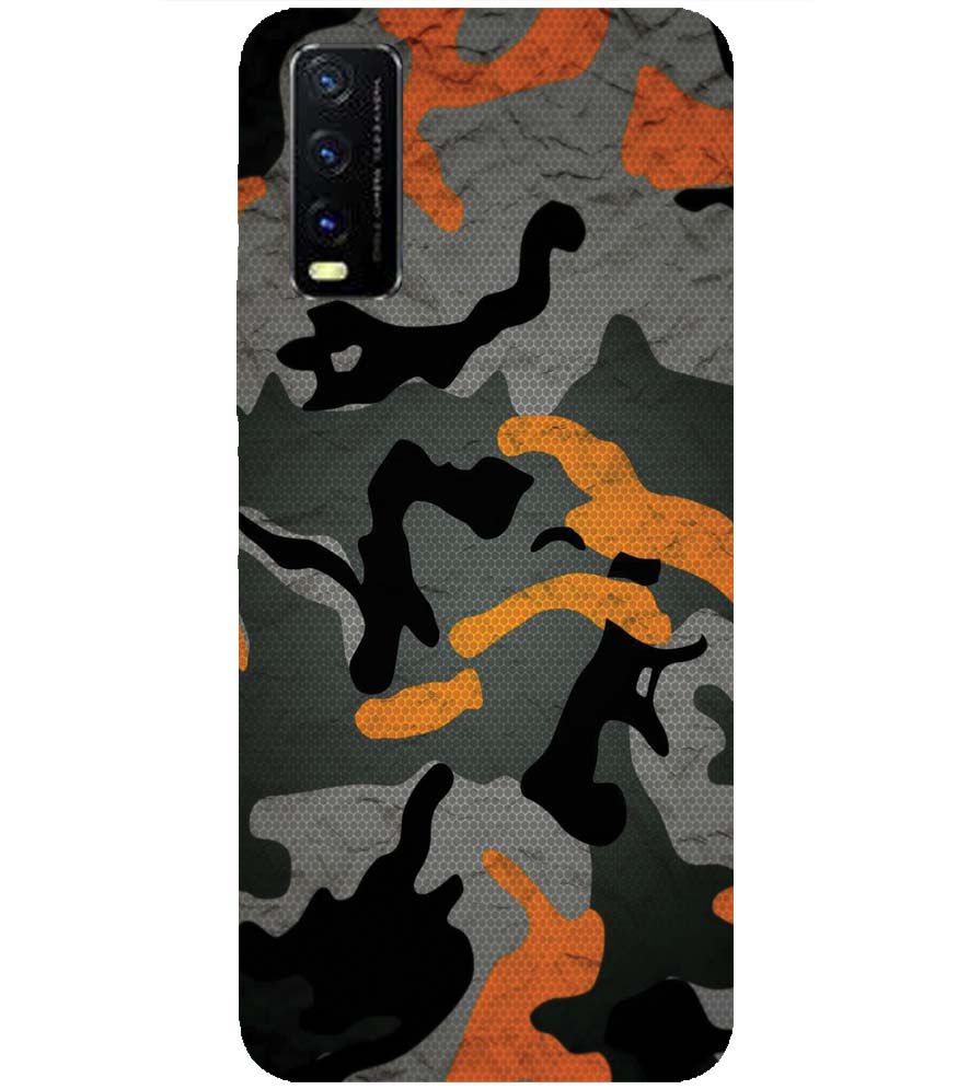 PS1337-Premium Looking Camouflage Back Cover for Vivo Y20i