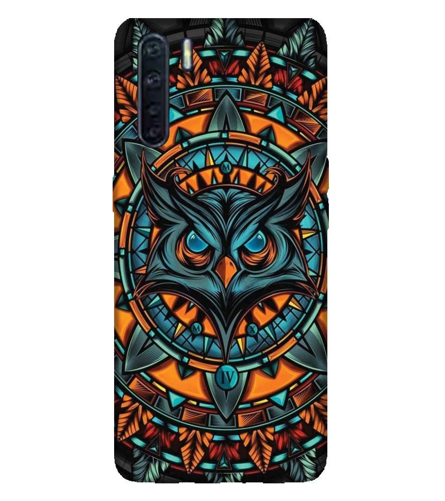 PS1338-Premium Owl Back Cover for Oppo A91
