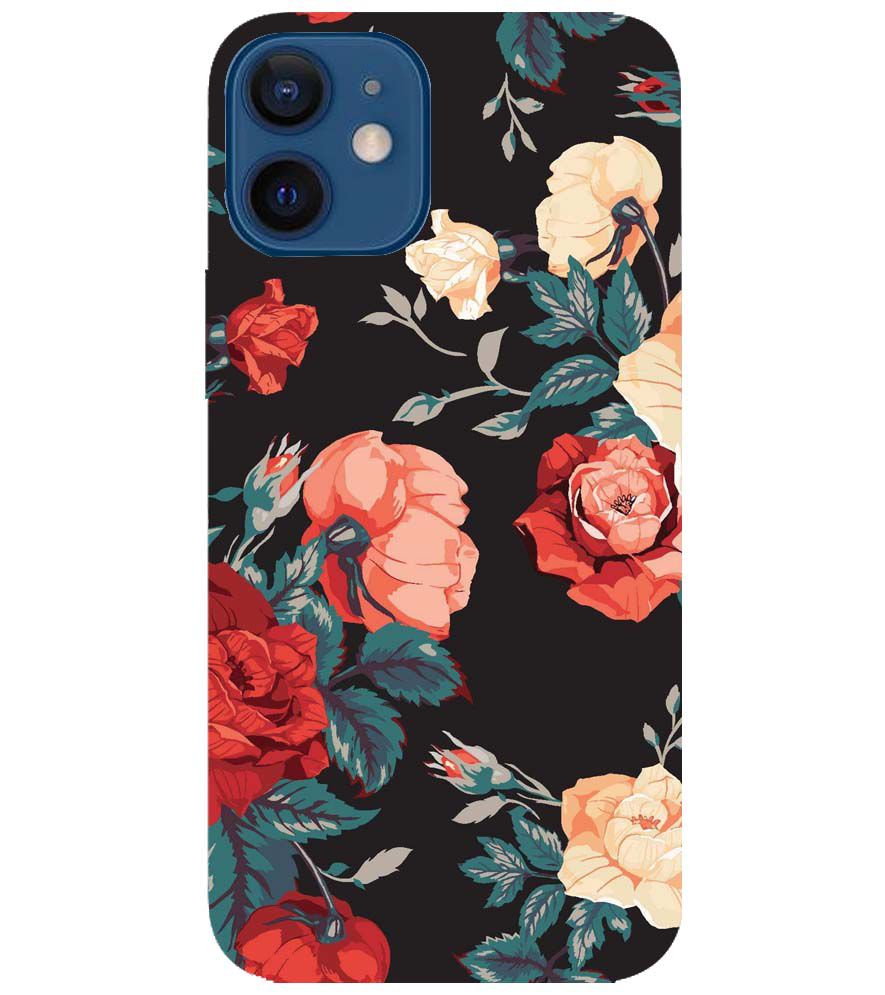 PS1340-Premium Flowers Back Cover for Apple iPhone 12 Mini