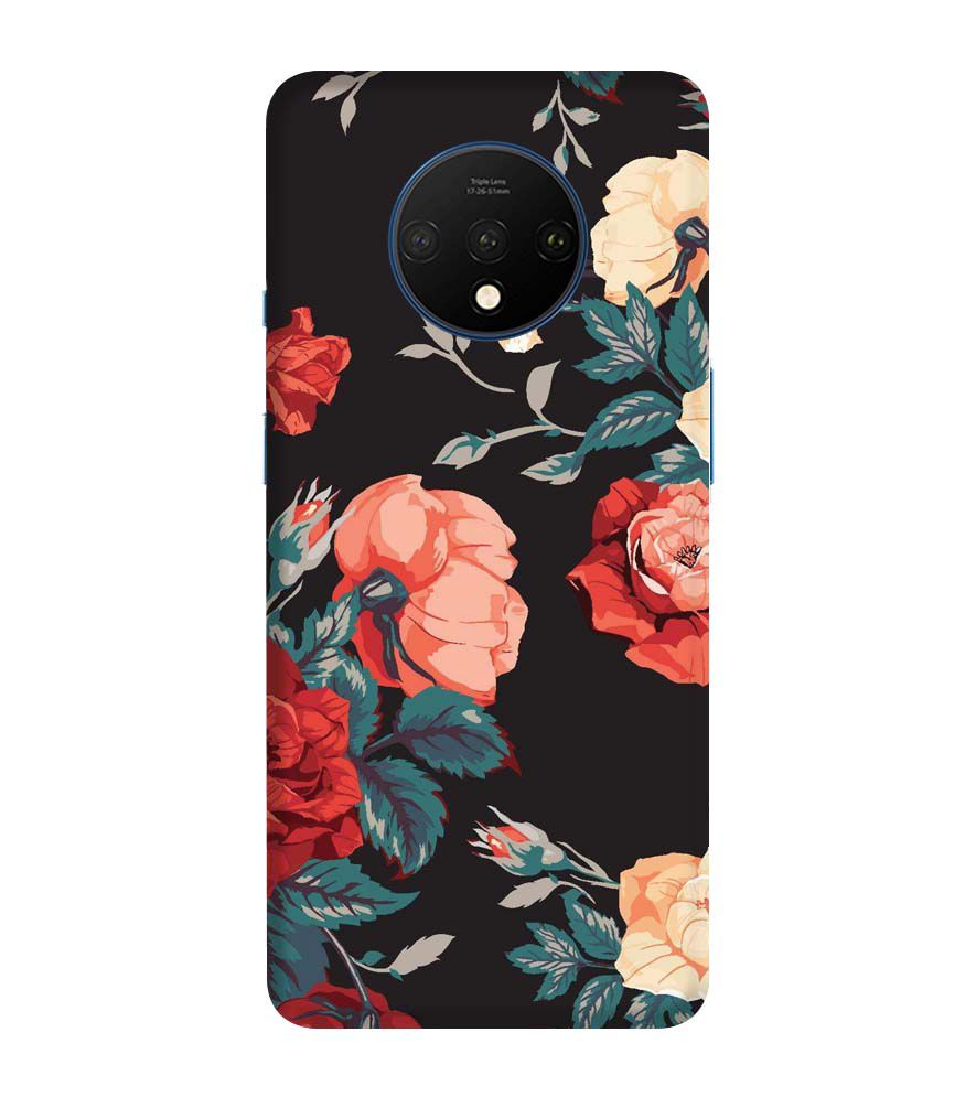 PS1340-Premium Flowers Back Cover for OnePlus 7T