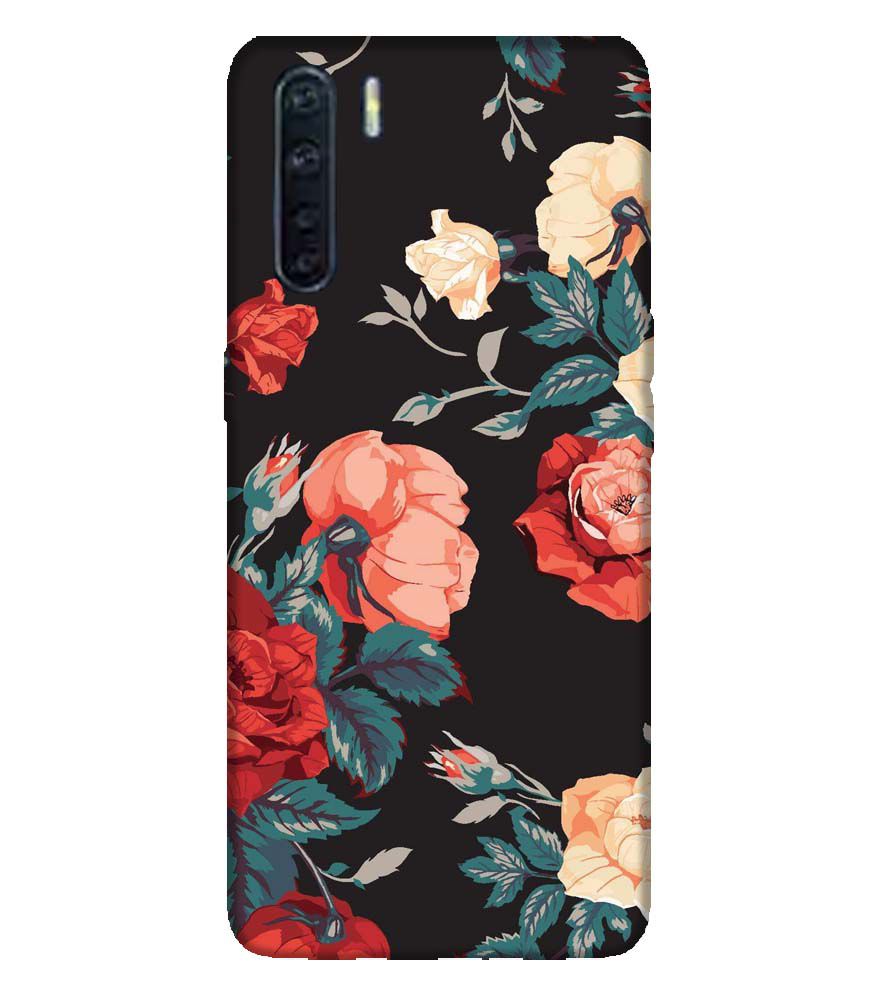 PS1340-Premium Flowers Back Cover for Oppo A91