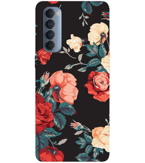 PS1340-Premium Flowers Back Cover for Oppo Reno4 Pro