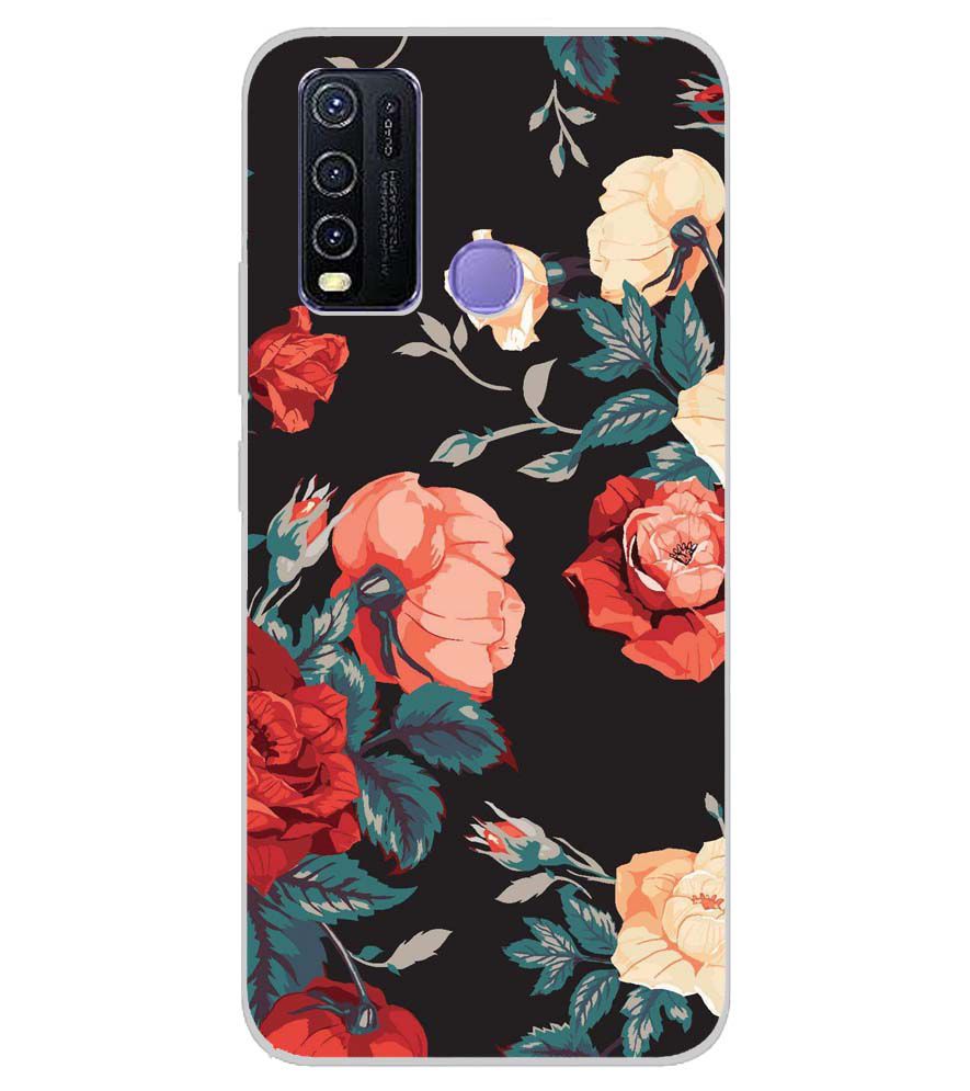 PS1340-Premium Flowers Back Cover for Vivo Y50