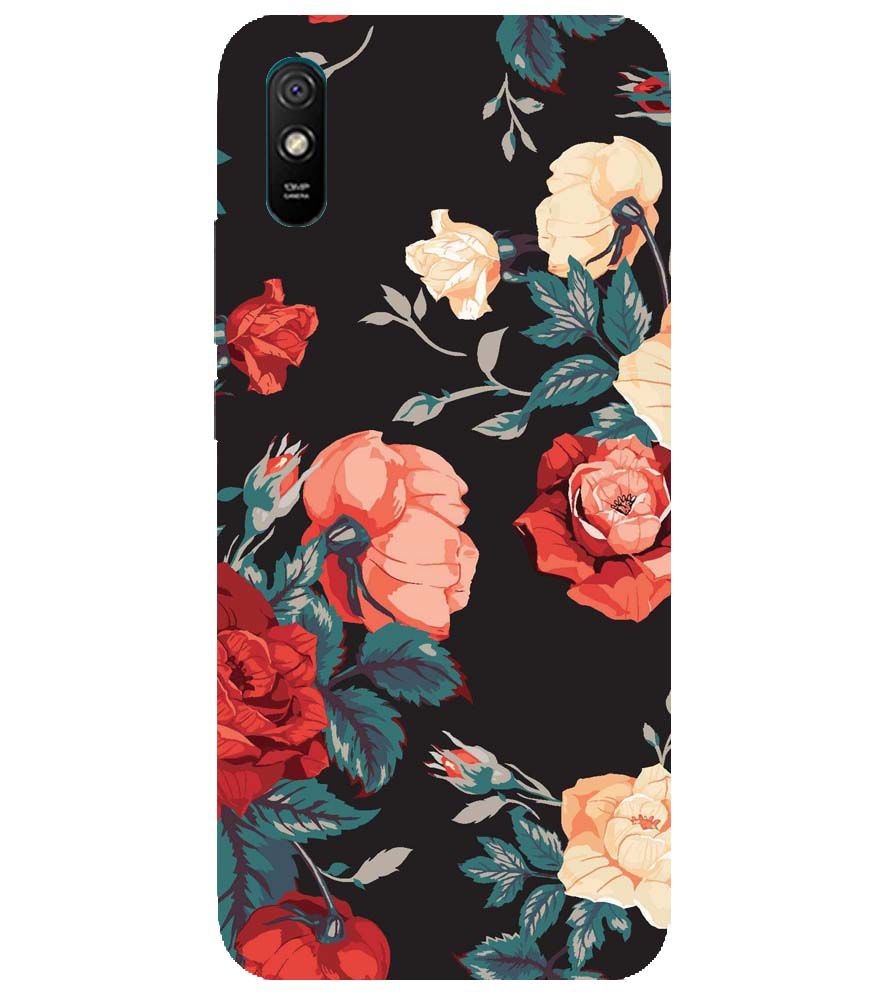 PS1340-Premium Flowers Back Cover for Xiaomi Redmi 9i