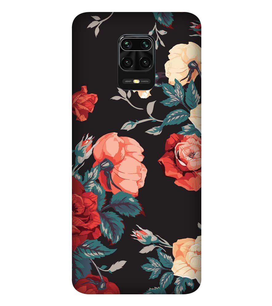 PS1340-Premium Flowers Back Cover for Xiaomi Redmi Note 9 Pro Max