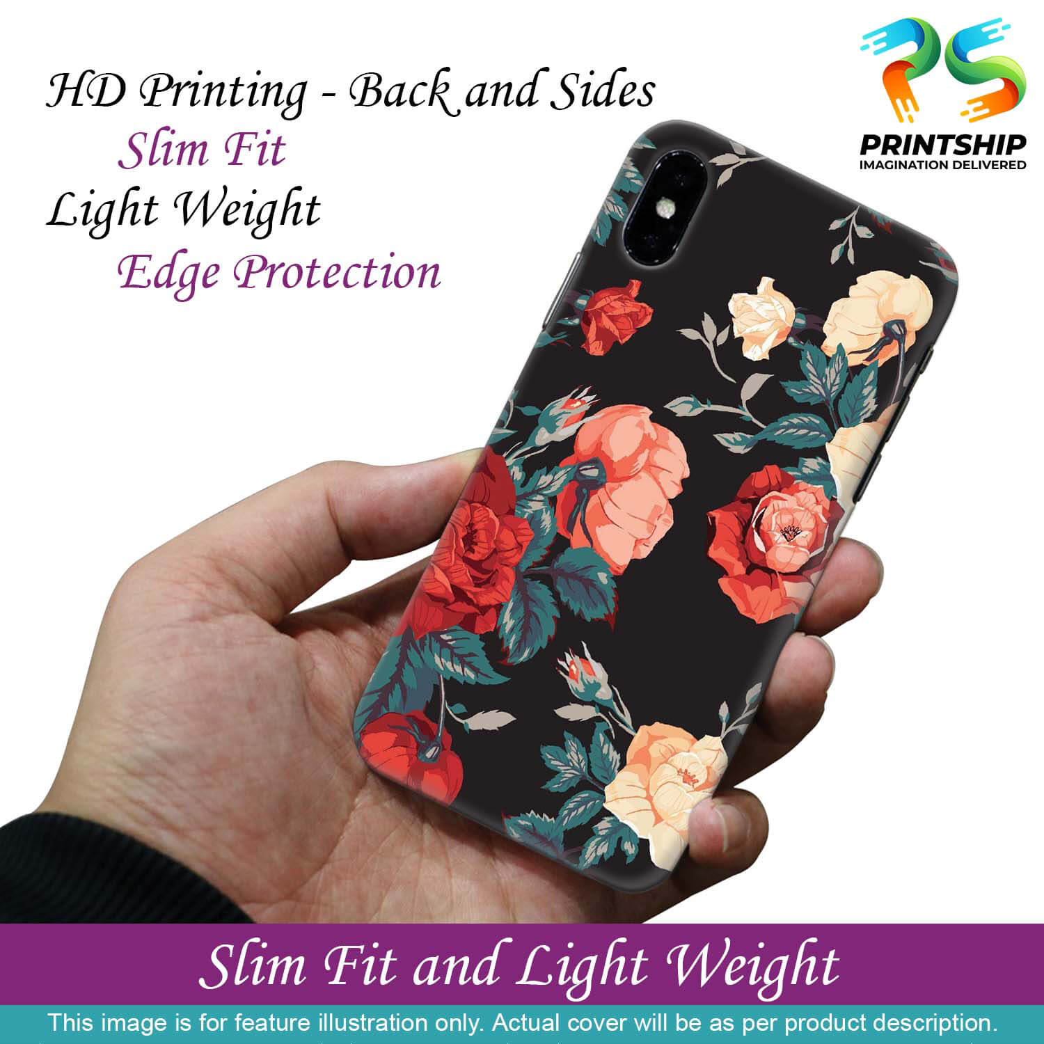 PS1340-Premium Flowers Back Cover for Xiaomi Redmi K30