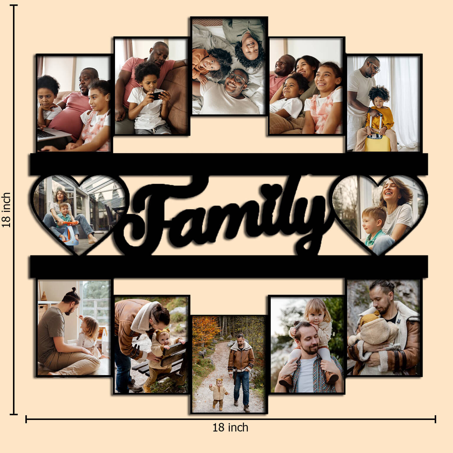 "Family Memories Preserved: Decorate Your Home with Our Photo Frame Family Set"