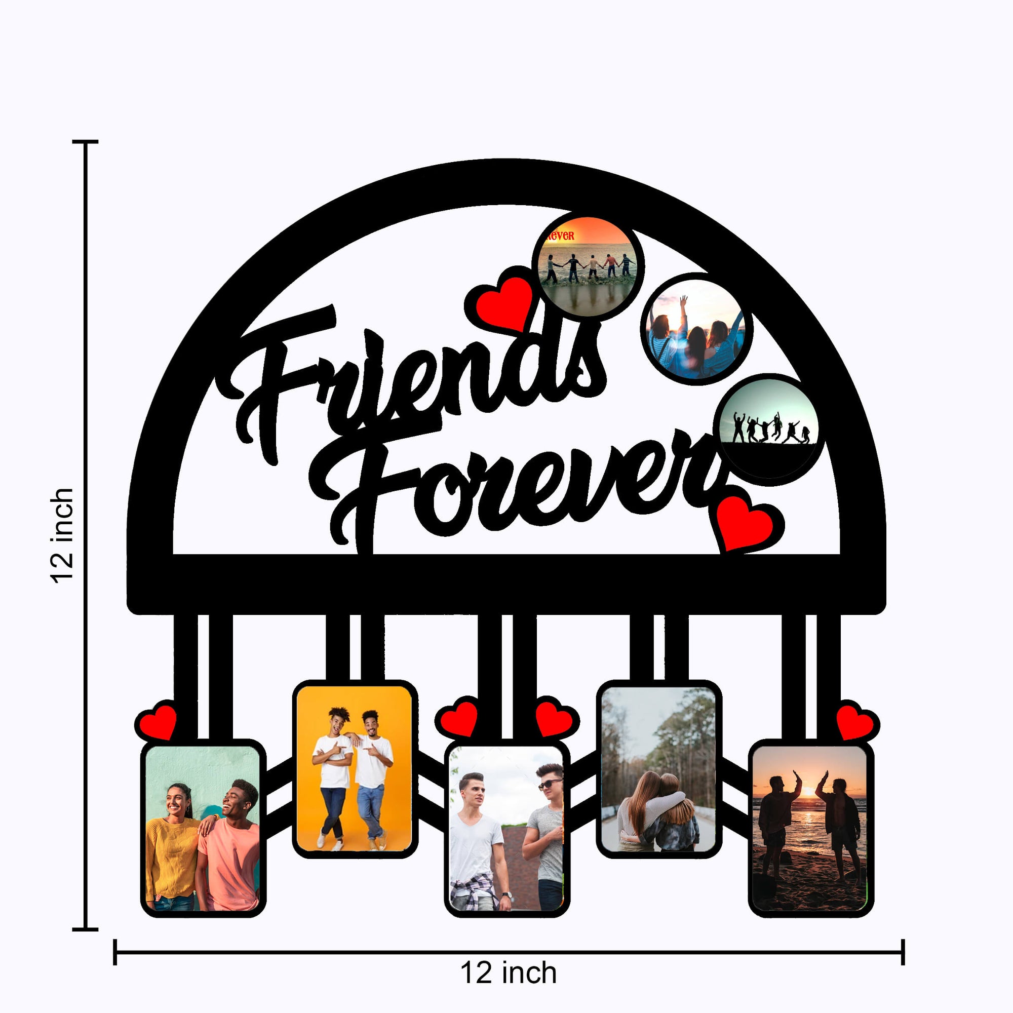 Laser Cut Photo Frame Friends Forever Photos with Eight Photos
