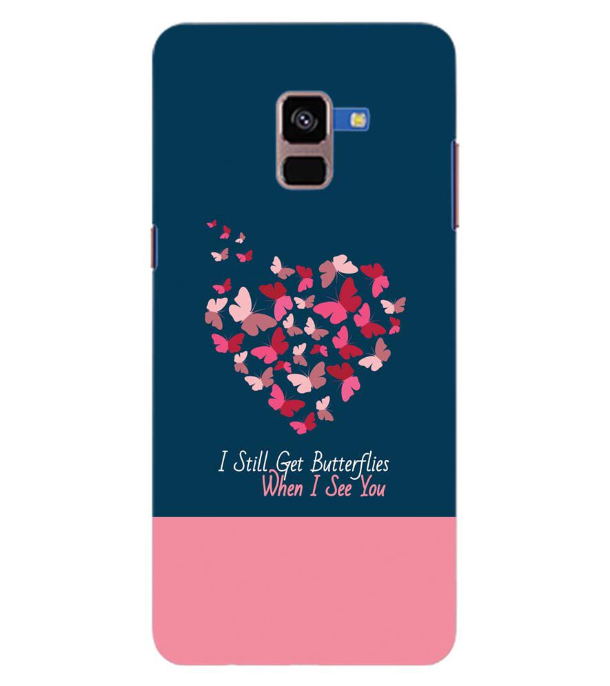 U0317-Butterflies on Seeing You Back Cover for Samsung Galaxy A8 Plus