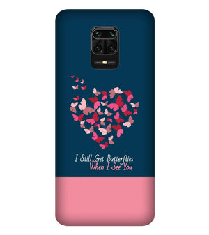 U0317-Butterflies on Seeing You Back Cover for Xiaomi Redmi Note 9 Pro Max
