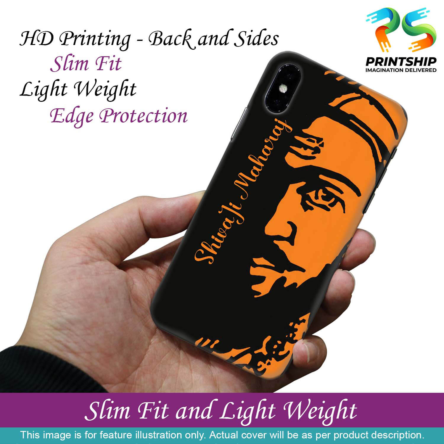 W0042-Shivaji Maharaj Back Cover for Realme X3