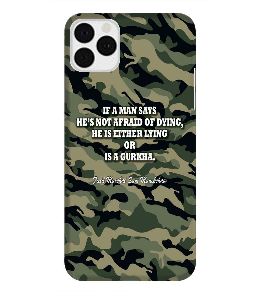 W0450-Indian Army Quote Back Cover for Apple iPhone 11 Pro