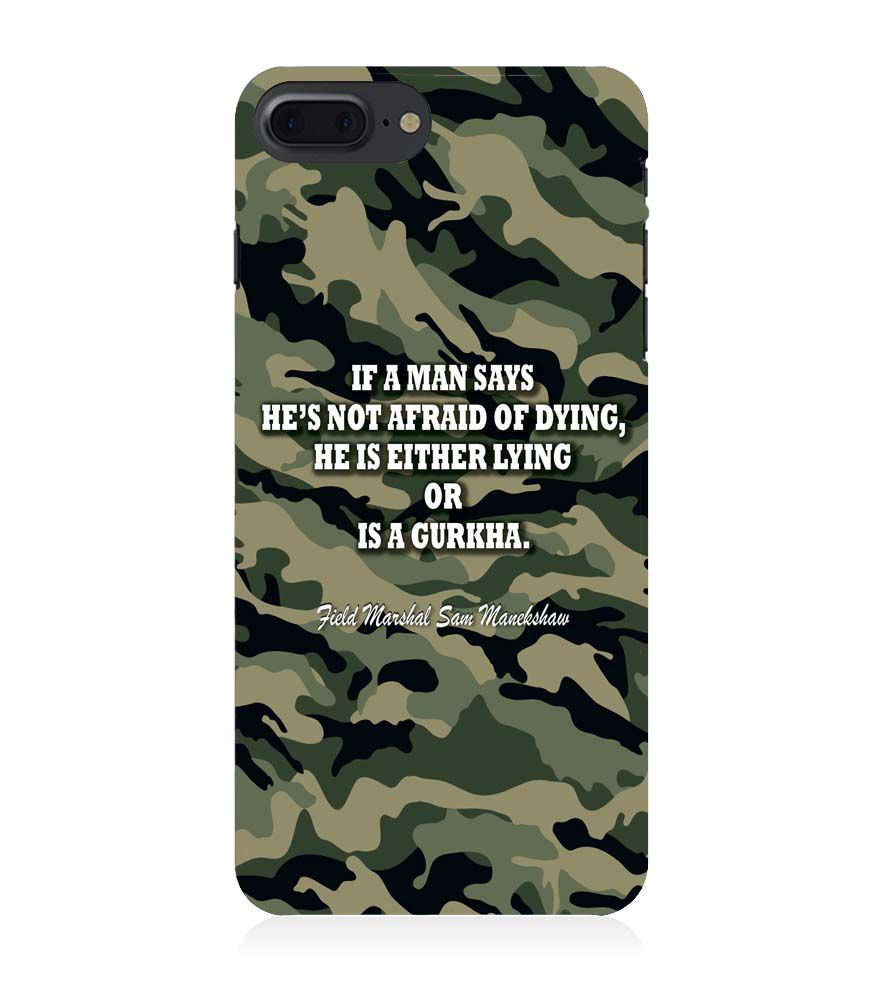 W0450-Indian Army Quote Back Cover for Apple iPhone 7 Plus