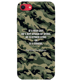 W0450-Indian Army Quote Back Cover for Apple iPhone SE (2020)