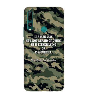 W0450-Indian Army Quote Back Cover for Huawei Y9 Prime (2019)