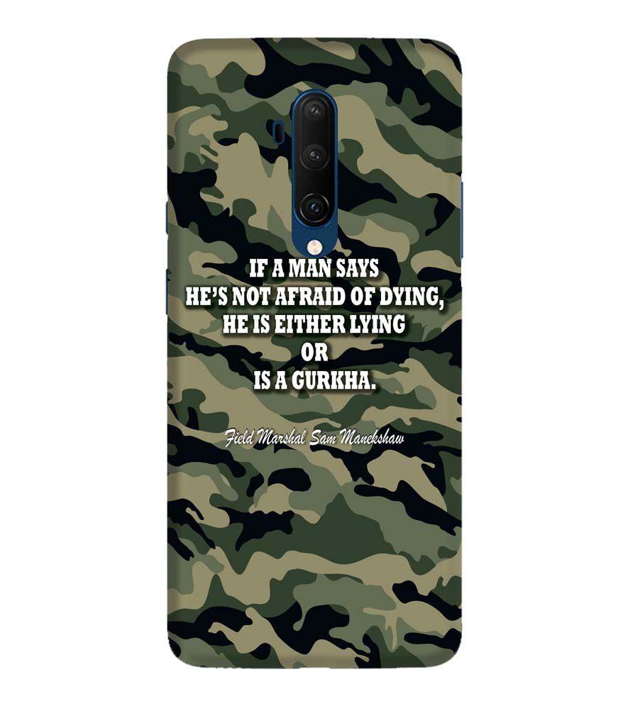 W0450-Indian Army Quote Back Cover for OnePlus 7T Pro