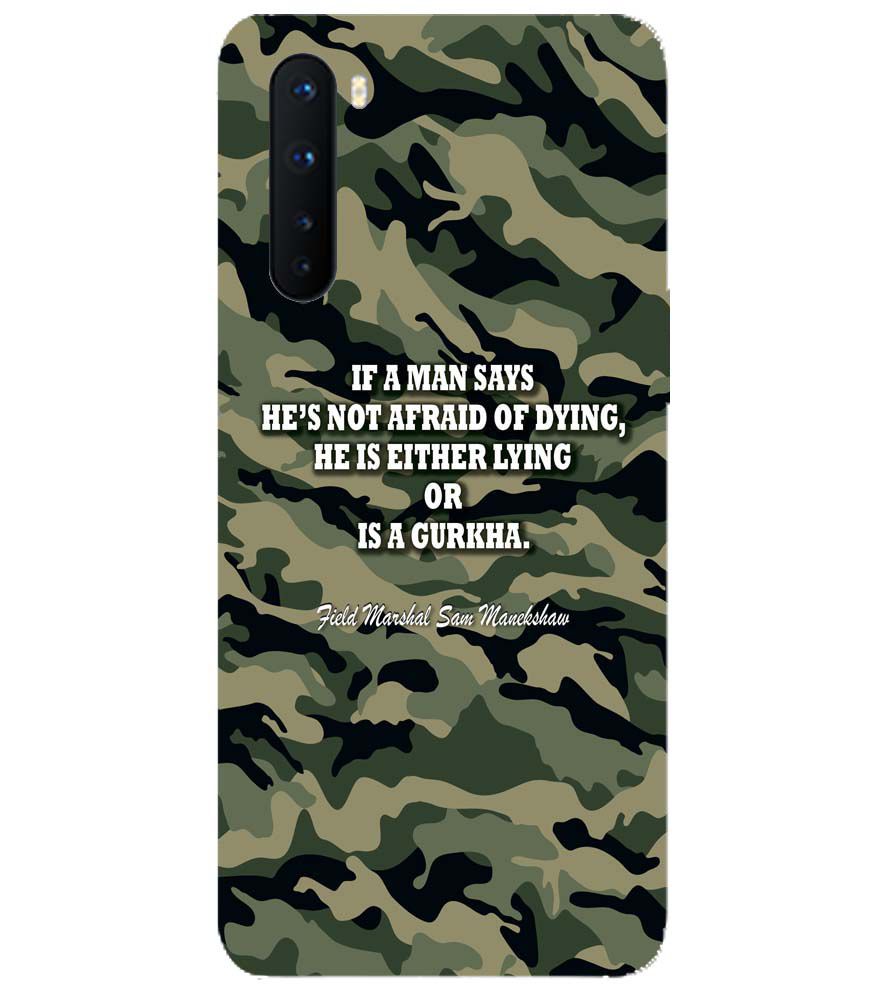 W0450-Indian Army Quote Back Cover for OnePlus Nord