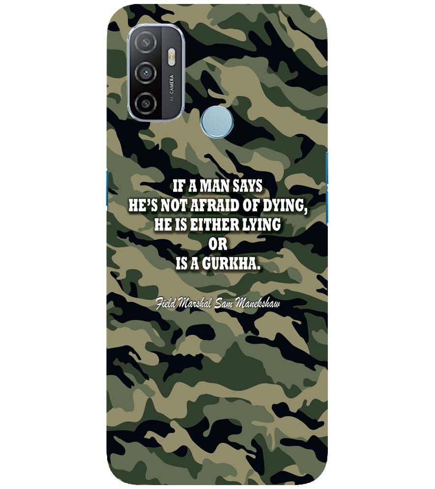 W0450-Indian Army Quote Back Cover for Oppo A33