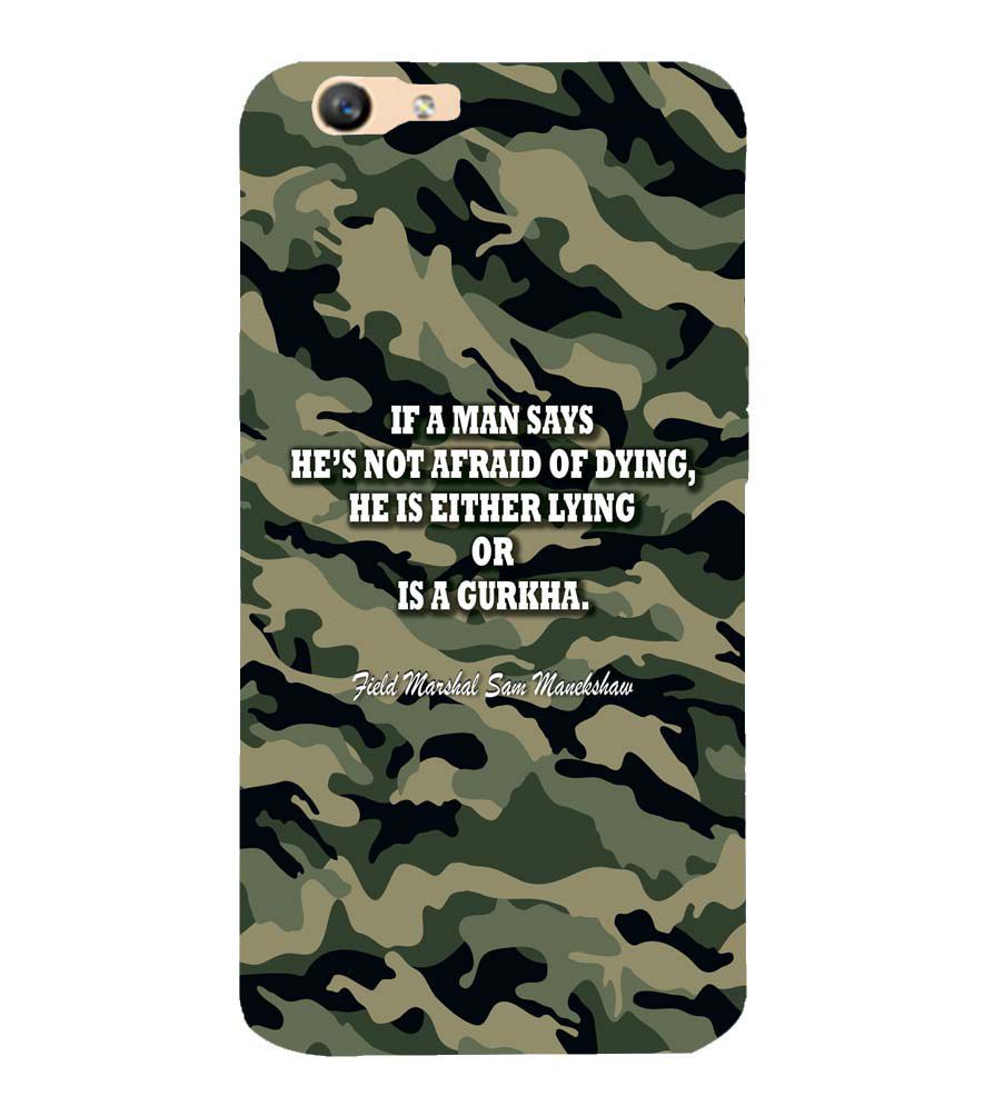 W0450-Indian Army Quote Back Cover for Oppo A59