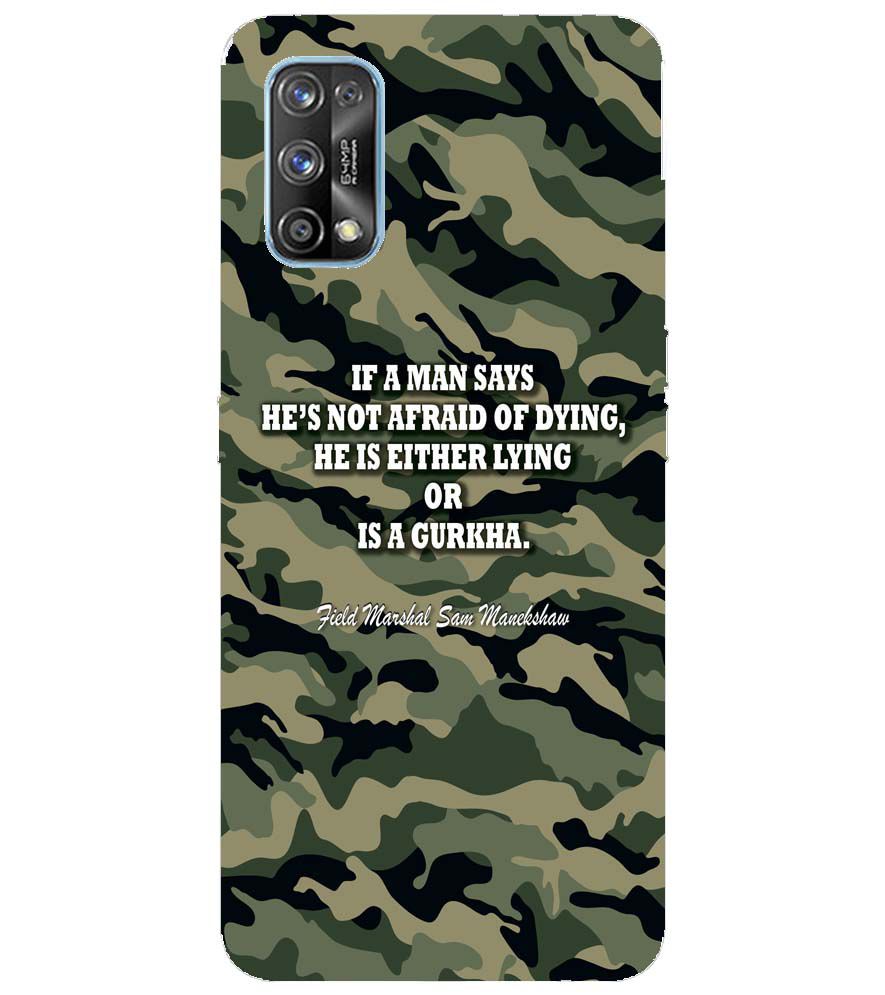 W0450-Indian Army Quote Back Cover for Realme 7 Pro