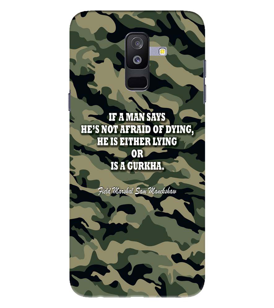 W0450-Indian Army Quote Back Cover for Samsung Galaxy A6 Plus