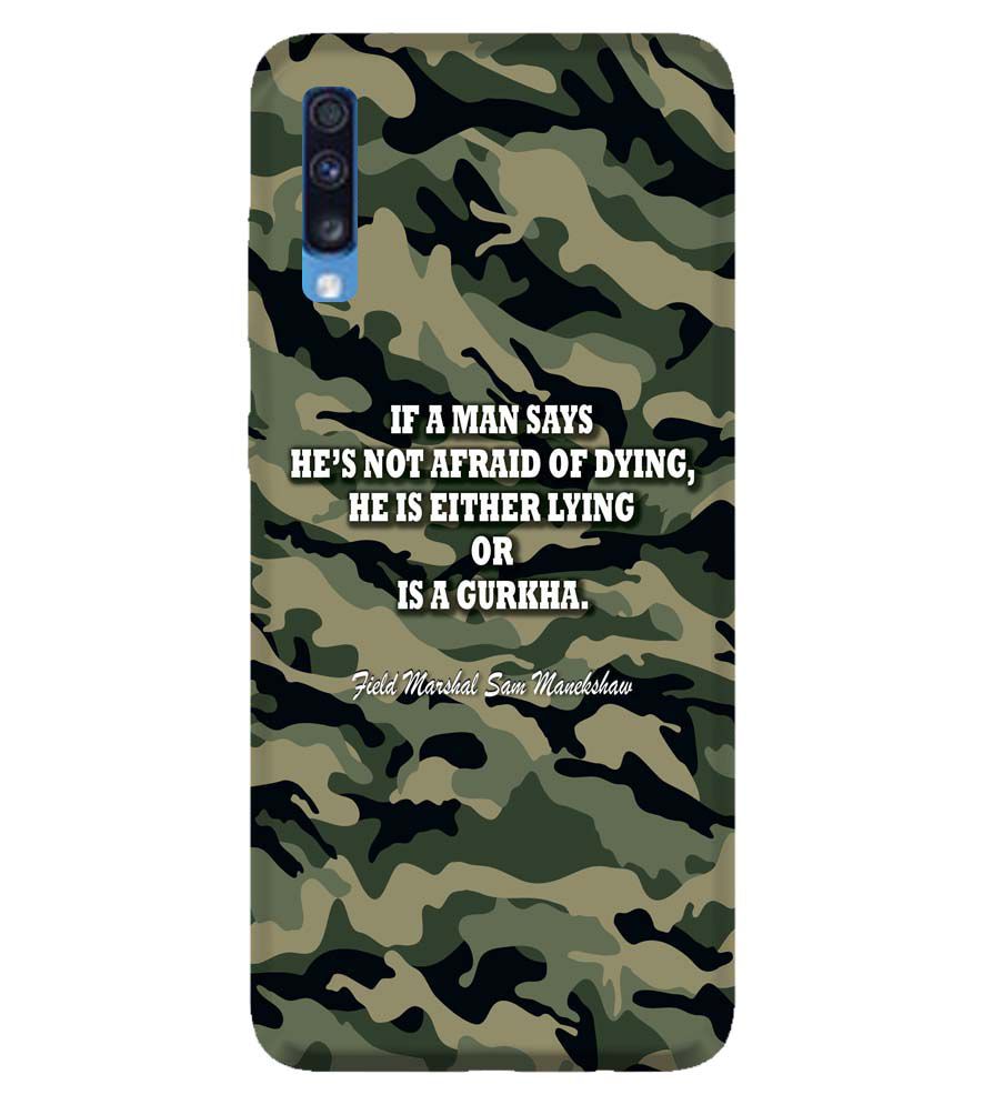 W0450-Indian Army Quote Back Cover for Samsung Galaxy A70