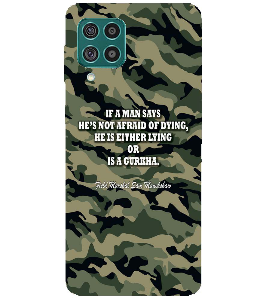 W0450-Indian Army Quote Back Cover for Samsung Galaxy F62