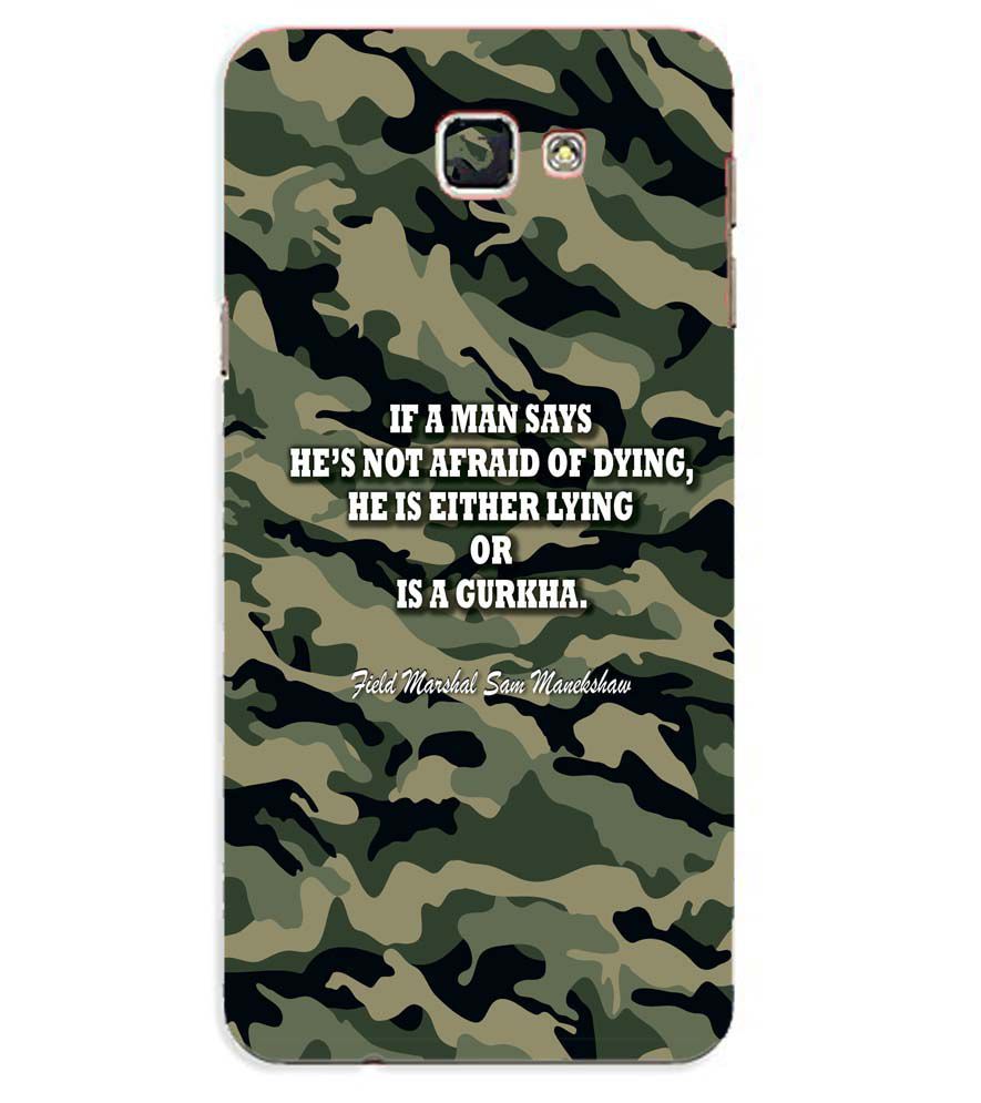 W0450-Indian Army Quote Back Cover for Samsung Galaxy J5 Prime