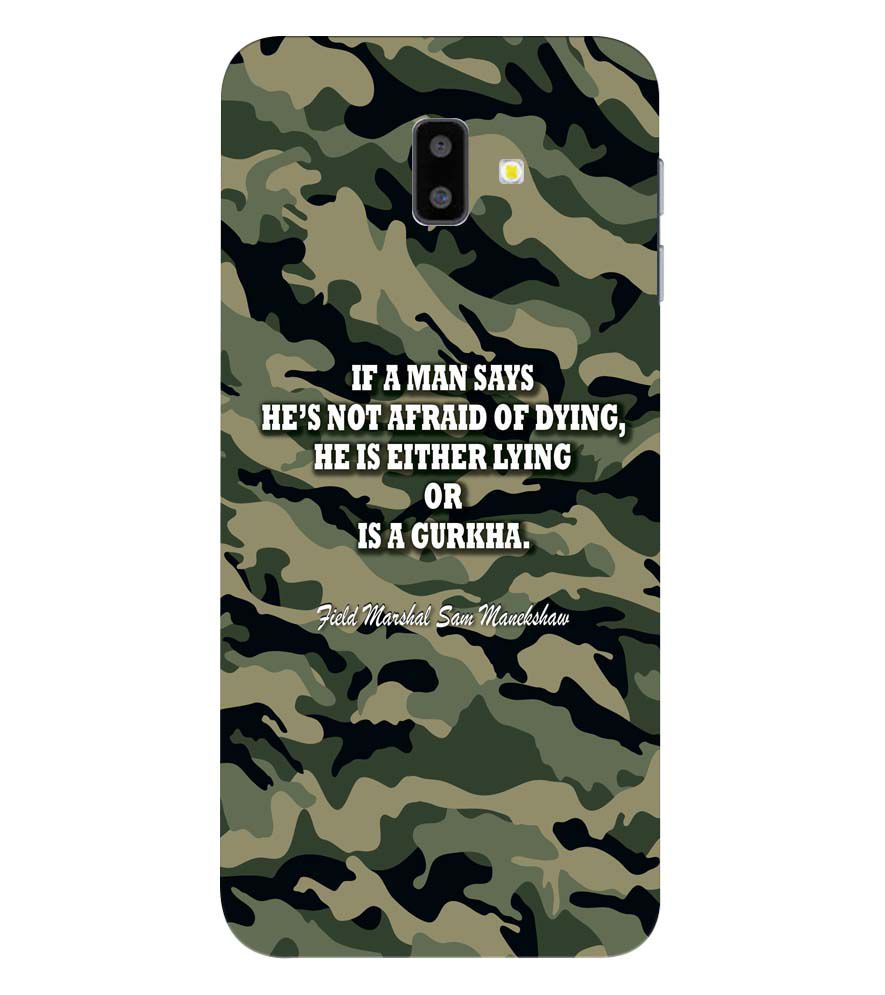 W0450-Indian Army Quote Back Cover for Samsung Galaxy J6+