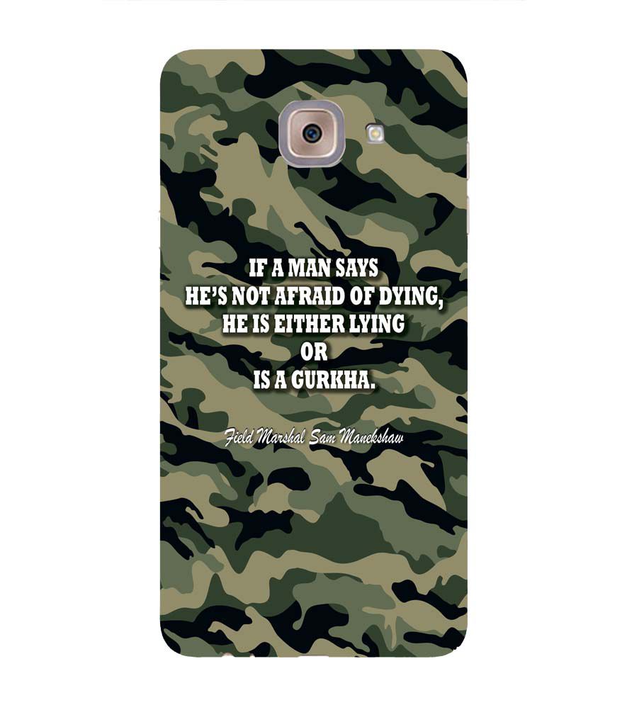 W0450-Indian Army Quote Back Cover for Samsung Galaxy J7 Max