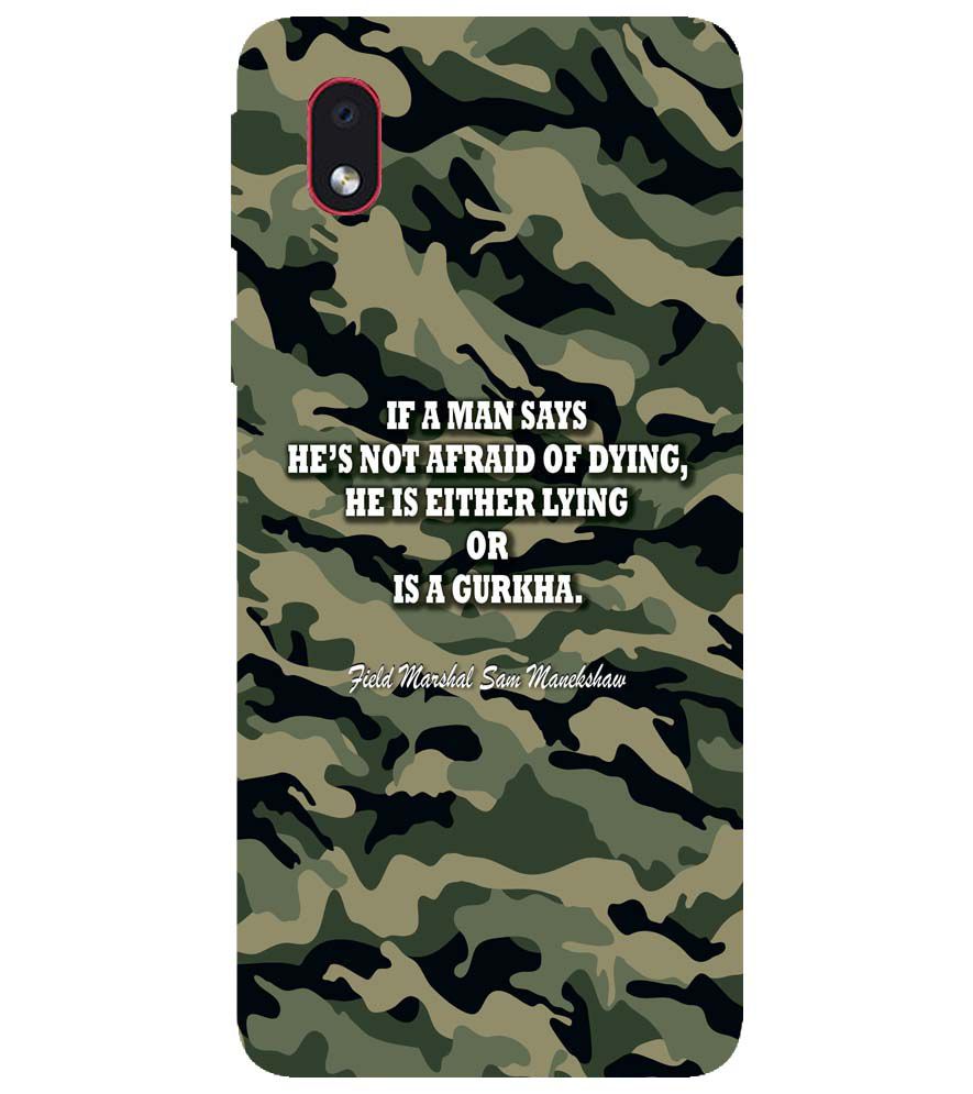 W0450-Indian Army Quote Back Cover for Samsung Galaxy M01 Core