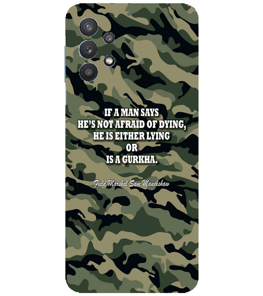 W0450-Indian Army Quote Back Cover for Samsung Galaxy M32 5G