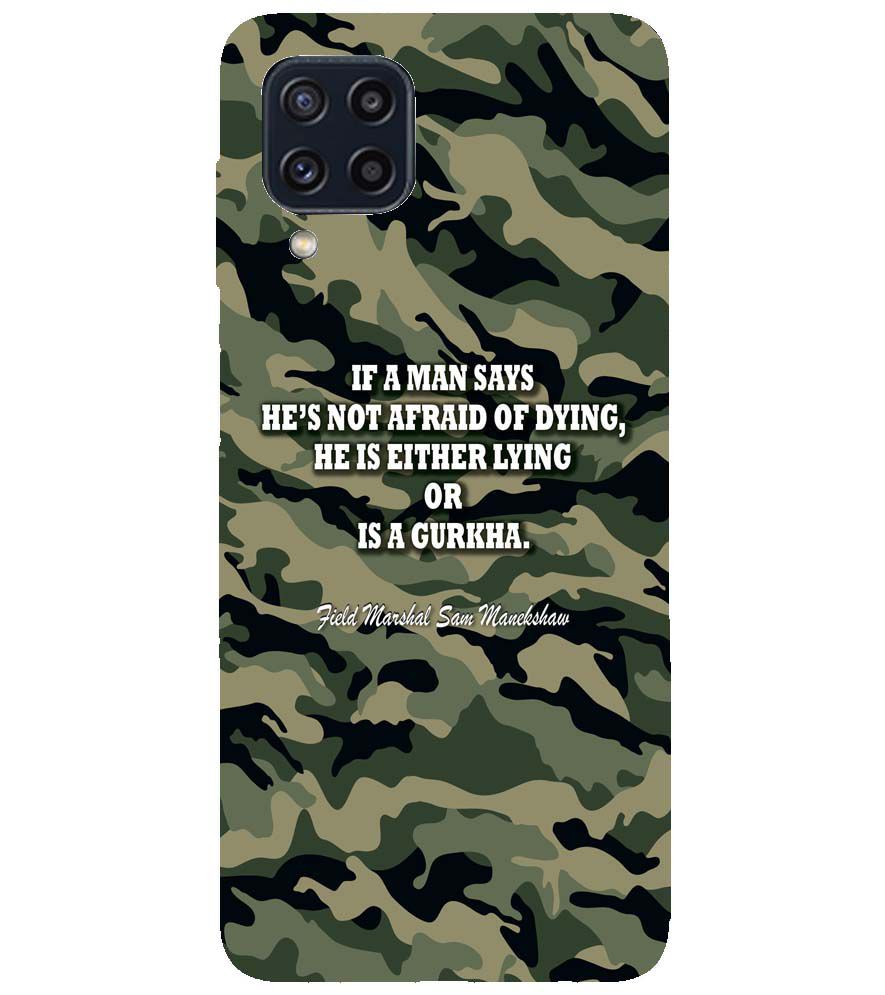 W0450-Indian Army Quote Back Cover for Samsung Galaxy M32 Prime