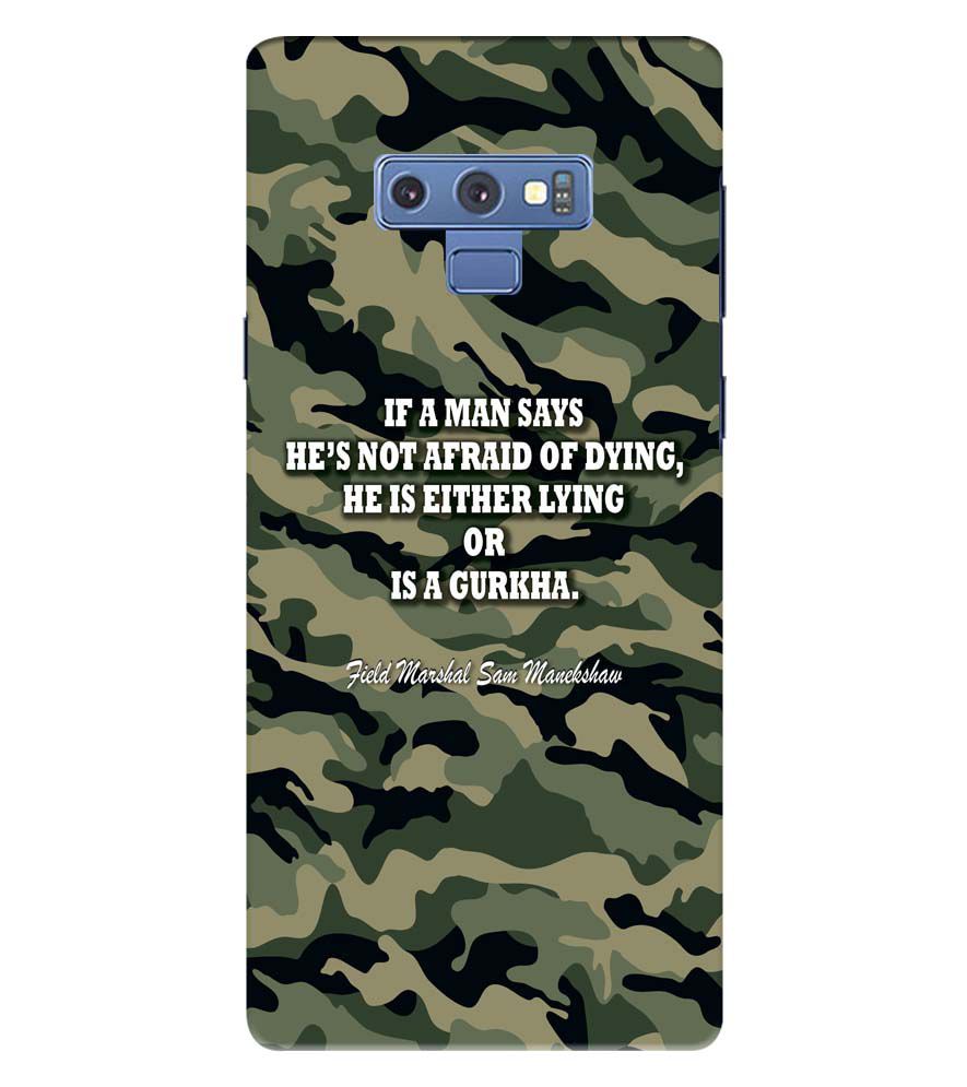 W0450-Indian Army Quote Back Cover for Samsung Galaxy Note 9