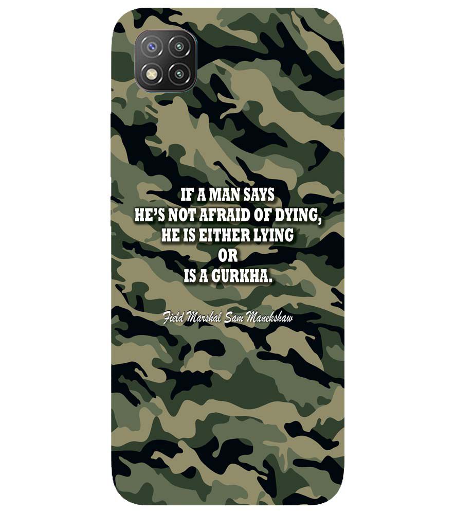 W0450-Indian Army Quote Back Cover for Xiaomi Poco C3