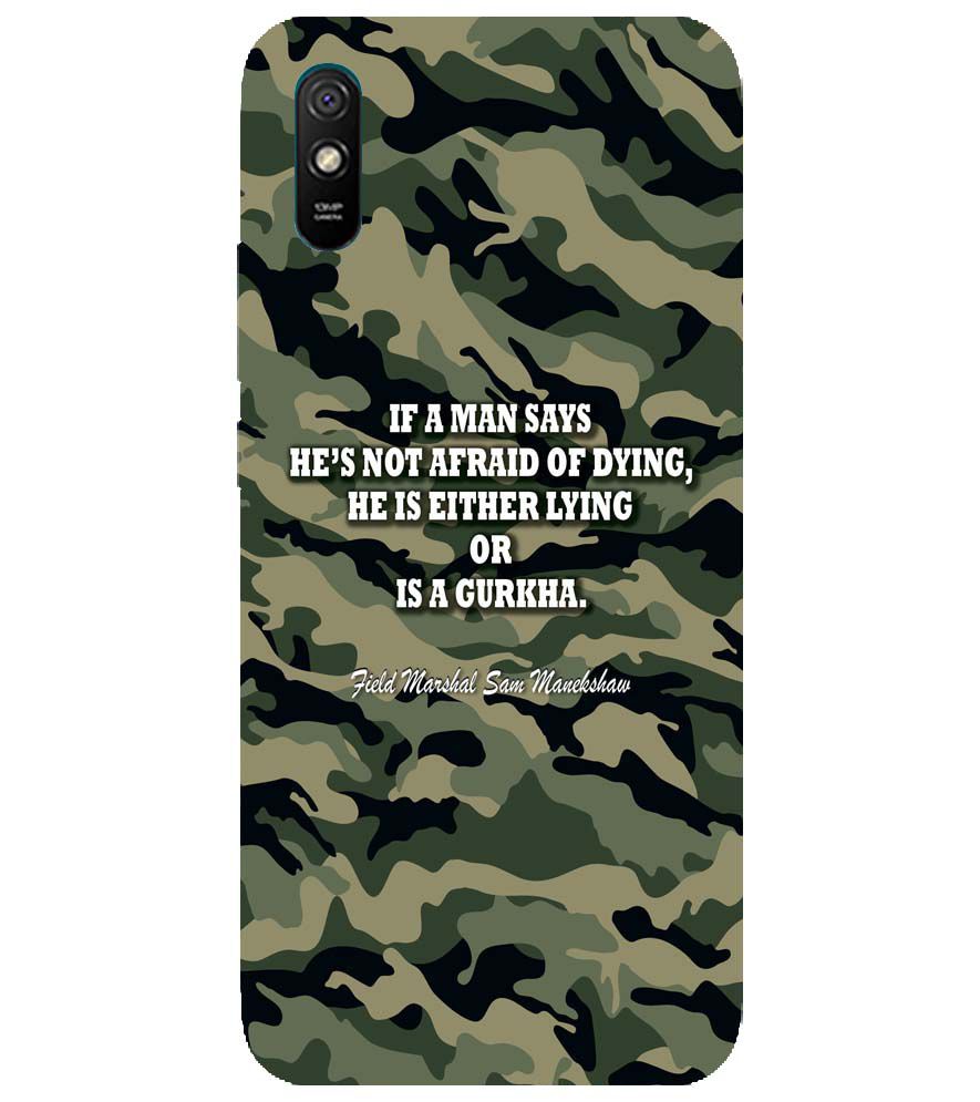 W0450-Indian Army Quote Back Cover for Xiaomi Redmi 9i