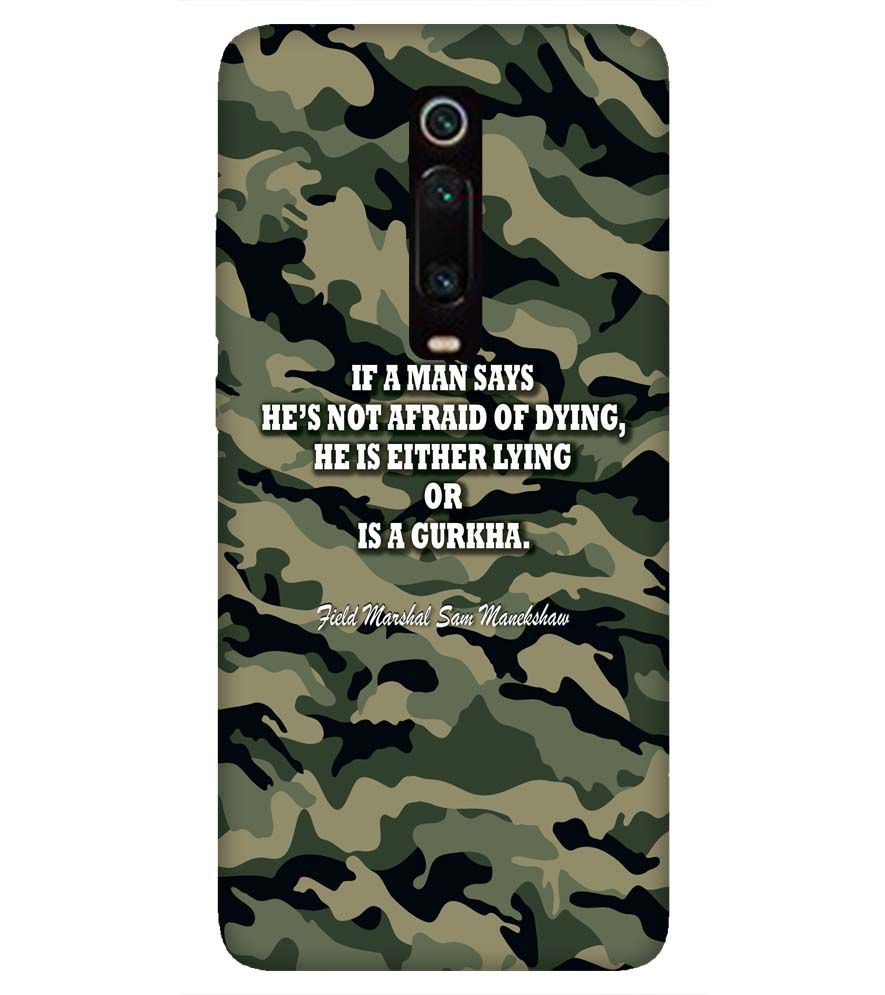 W0450-Indian Army Quote Back Cover for Xiaomi Redmi K20 Pro